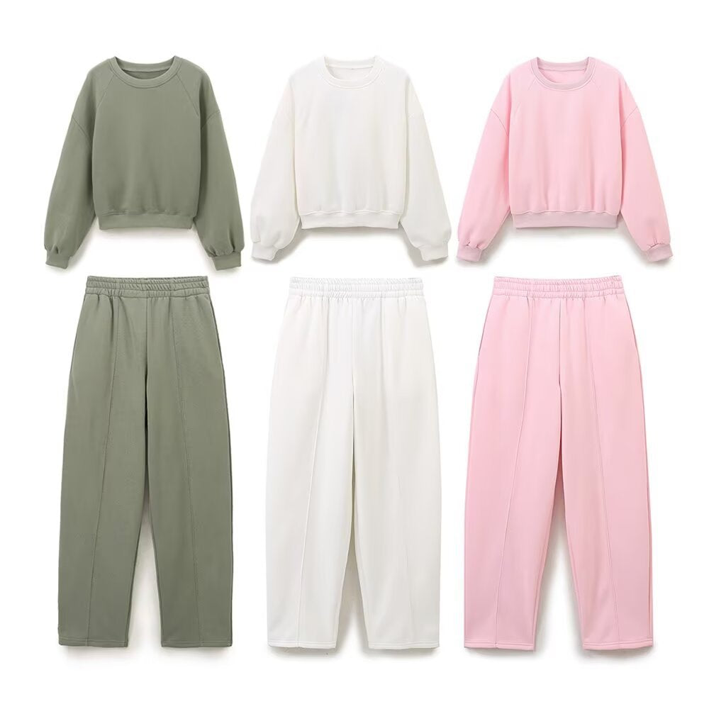Long Sleeve Cotton Sweater + Pants Set