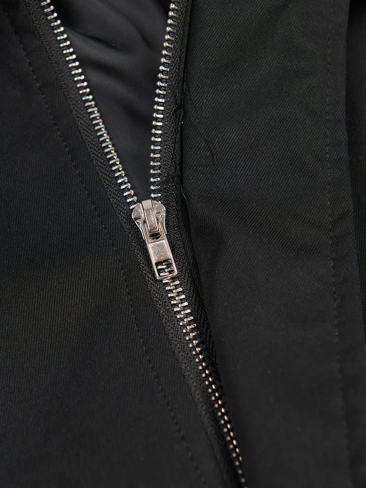 Contrast Accents Zip-Up Jacket