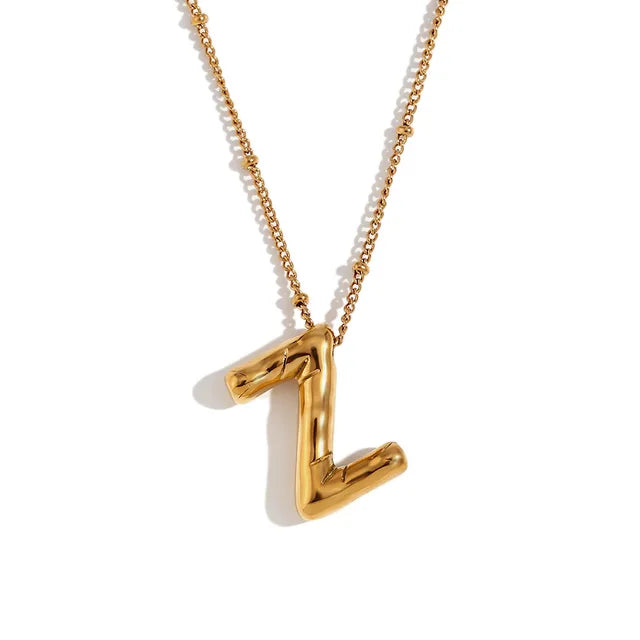 Alphabet Pendant Plated Necklace