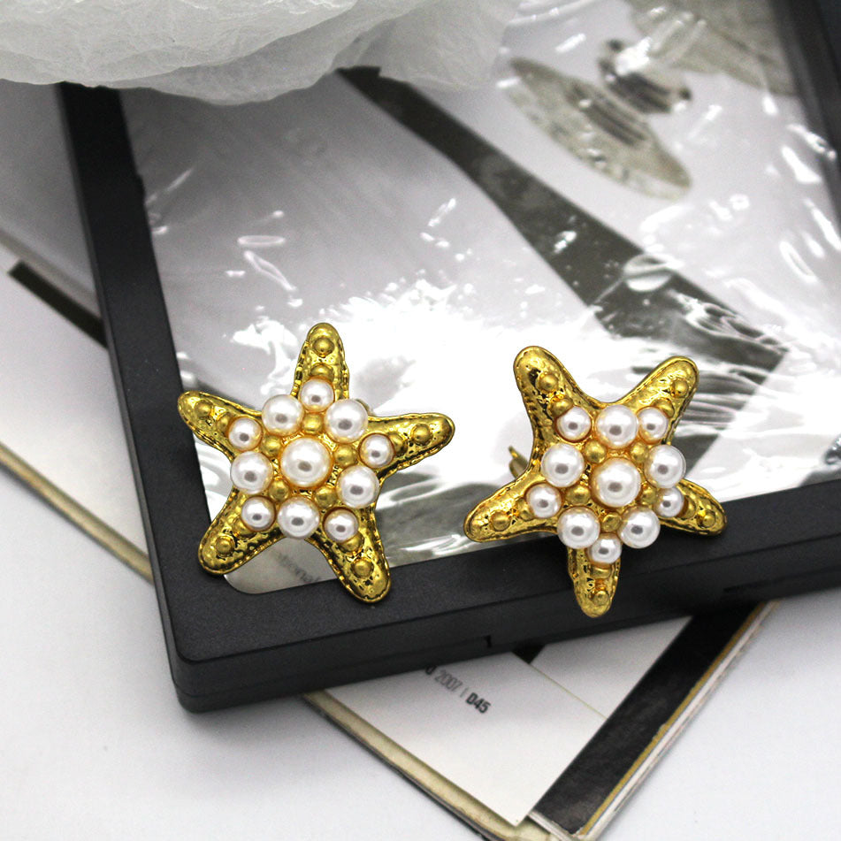 Vintage Seaside Vacation Starfish Earrings