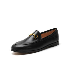 Horseshoe Buckles Loafers Flat Shoes