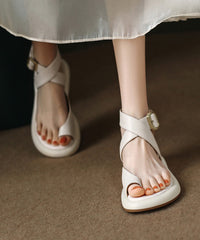 Comfy Grey Cross Strap Splicing Walking Sandals