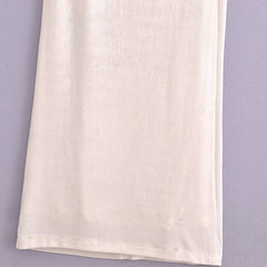 Pleated Hanging Neck Backless Long Dress