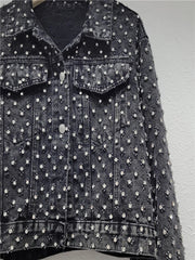 Diamond Long Sleeved Distressed Jacket