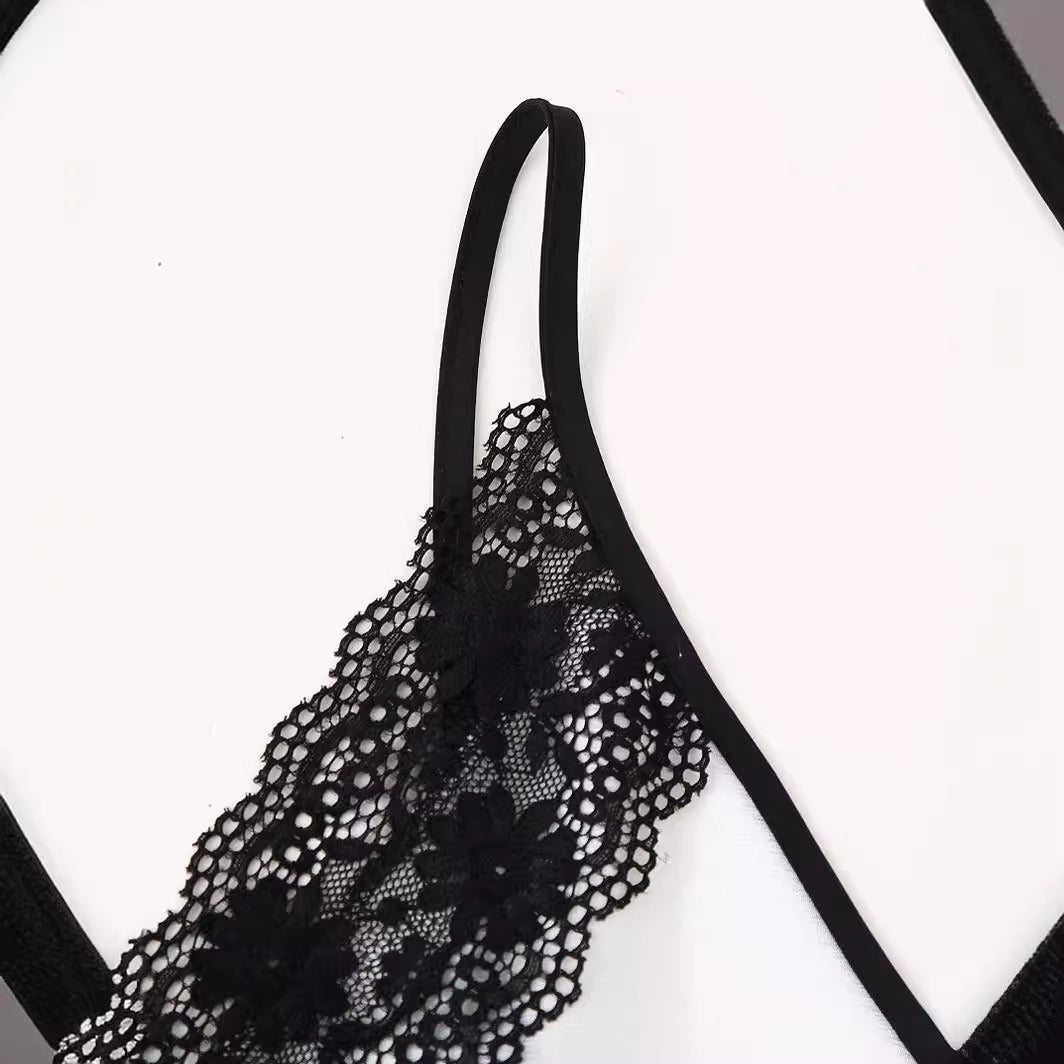 Gradient Lace Stitching A-Line Camisole Dress