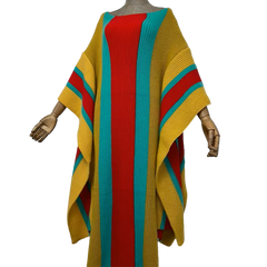 Chic Colorful Knitted Maxi Kaftan - WINI