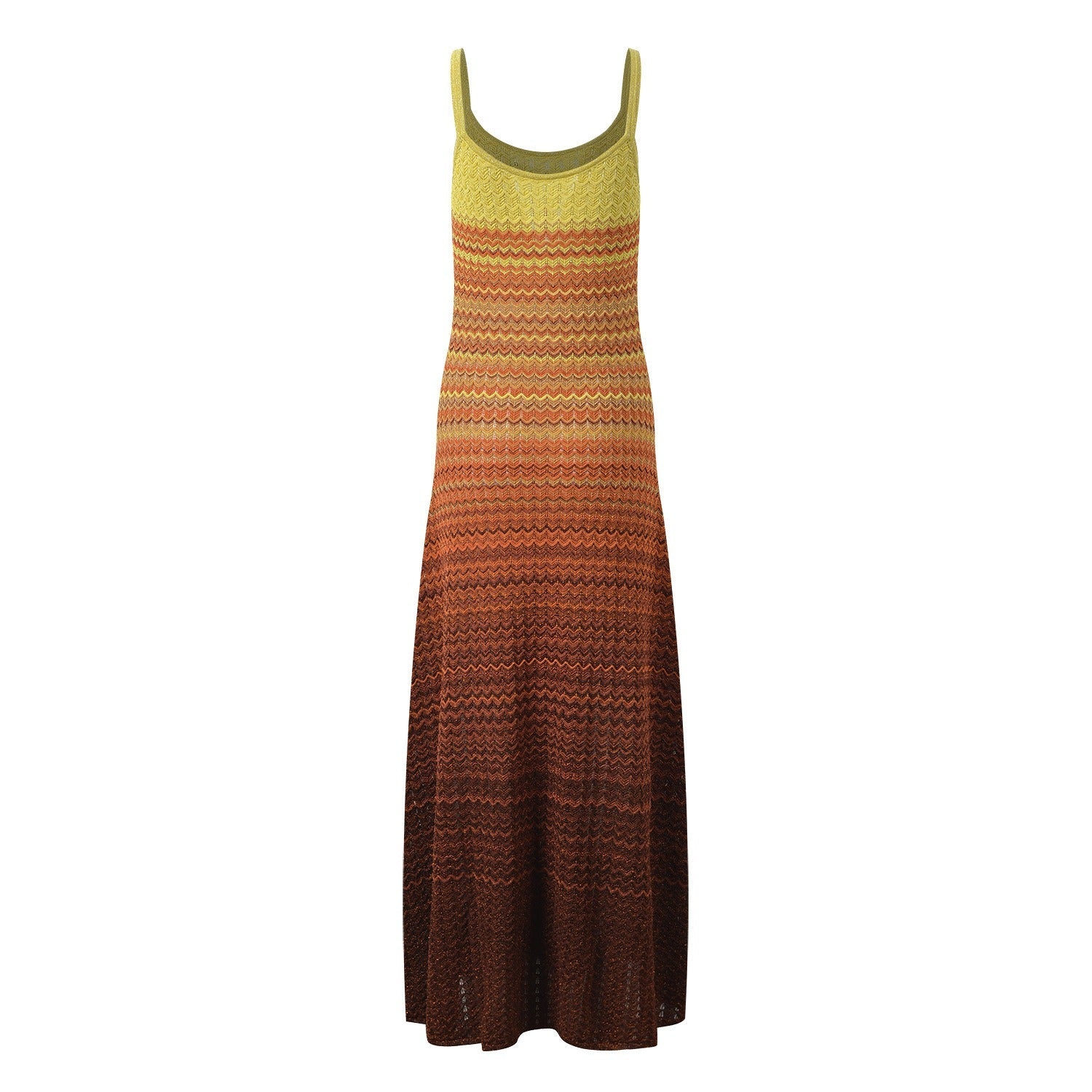 Gradient Sunset Slim Fit Suspender Dress