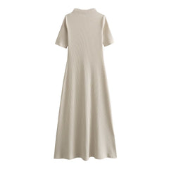 A-Line Hem Ribbed Dress