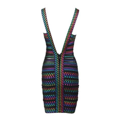 Iridescent Cross-Strap Mini Dress