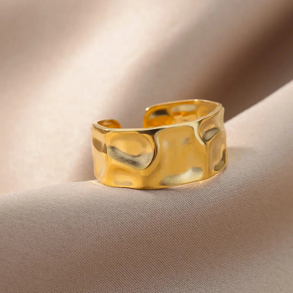 Irregular Geometric Open Cuff Rings