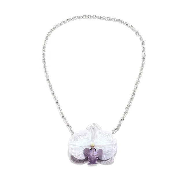 Flower Pendant Necklace + Earrings Set