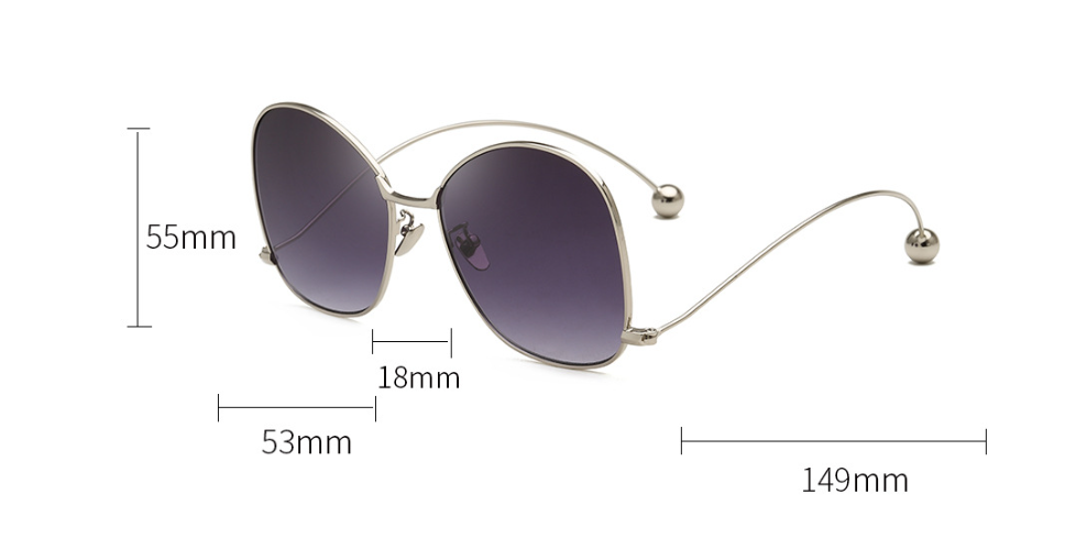 Mirror Round Oversized Contort Leg Sunglasses