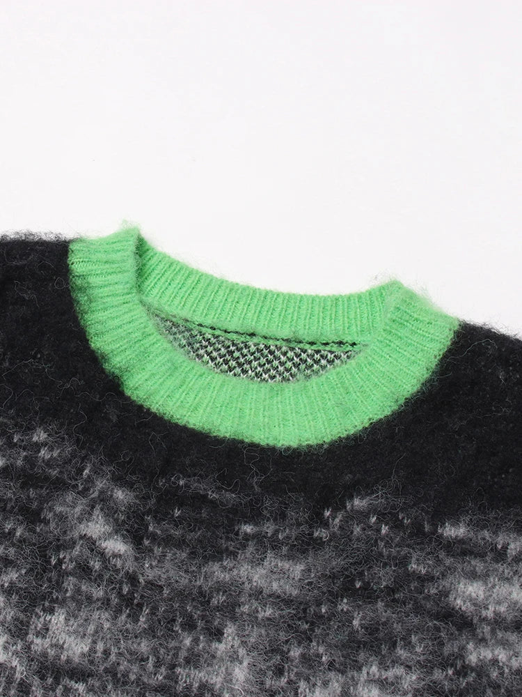 Gradient Stripes Cotton Sweater
