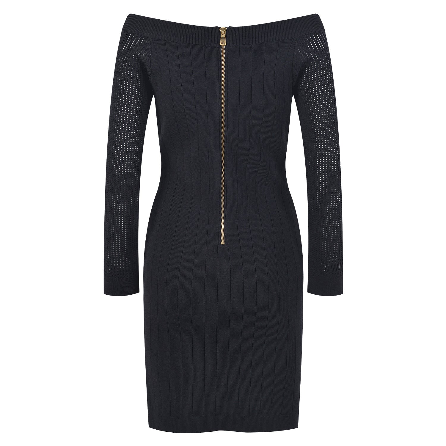 Off Shoulder Knitted Mini Hip Hugging Dress