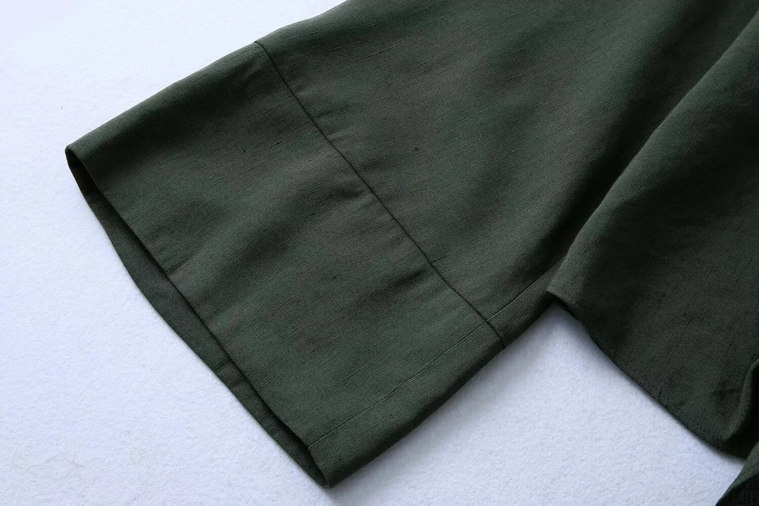 Elegant Olive Green Two-Piece Skirt Set