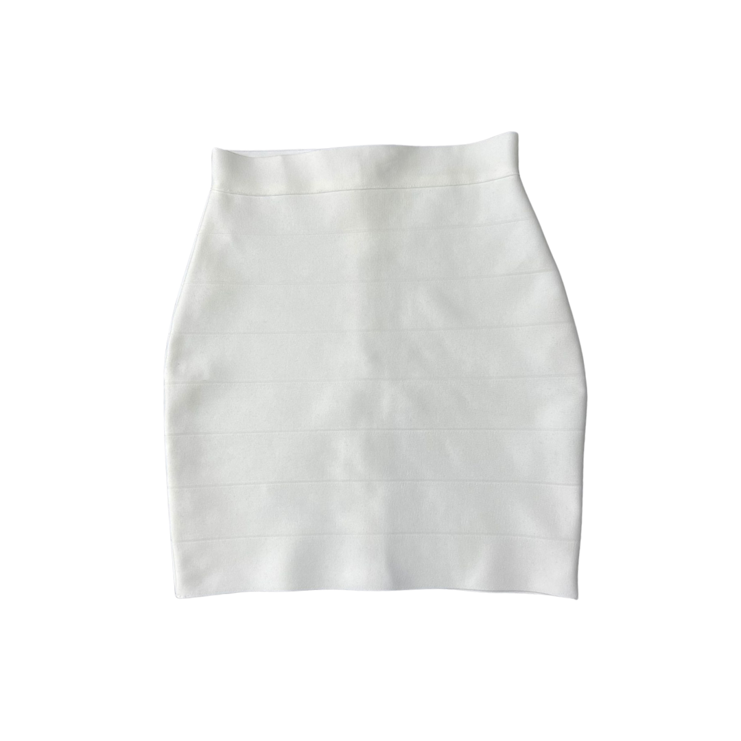 Chic Solid Stretch Wrap Mini Skirt