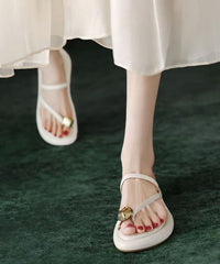 Summer New French Toe Set Black Slide Sandals