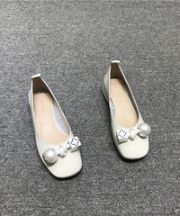 Chic Comfy Bow Splicing Flats Yellow Cowhide Leather