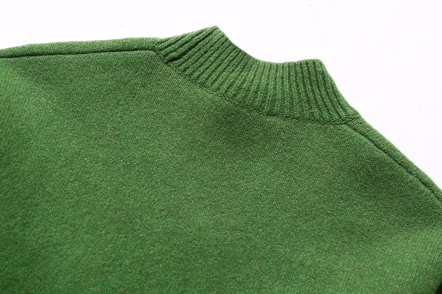 Green Knitted Loose Ribbed Set