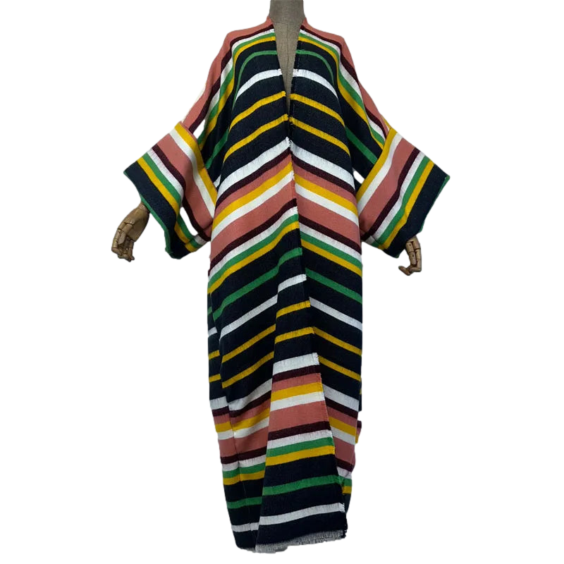 Cozy Striped Maxi Cardigan - WINI