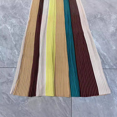 Multicolor Hanging Neck Pleated Dress