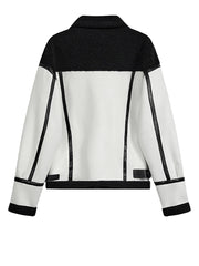 Contrast Accents Zip-Up Jacket