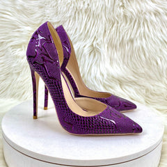 Reptile Skin Texture Open-Side Stiletto