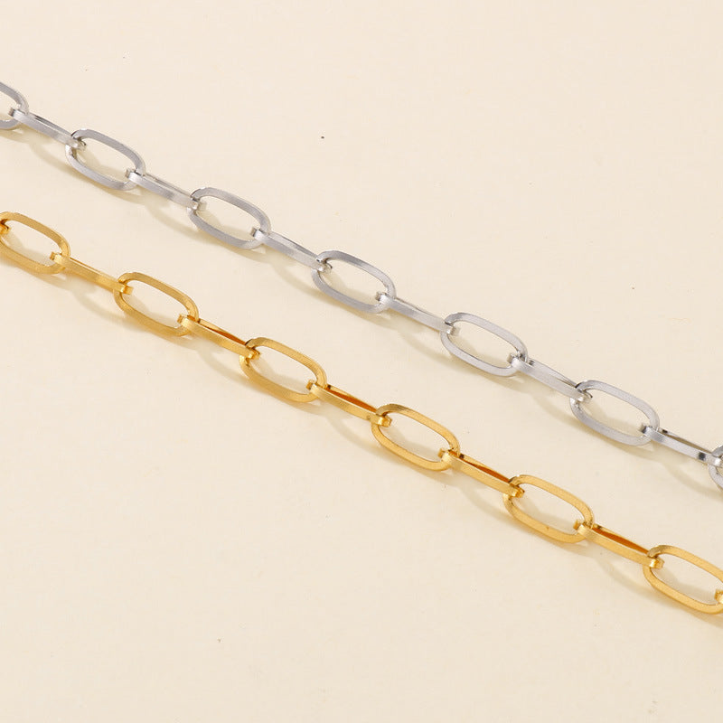 Heart Brushed Alloy Chain Necklace