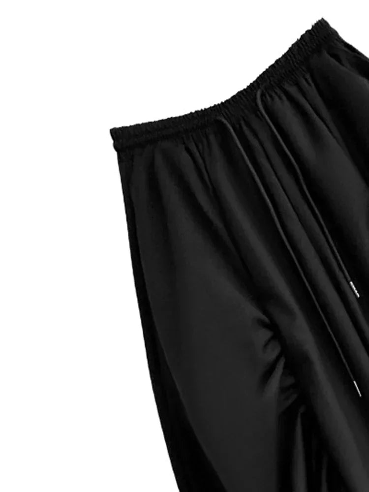 Ruched Drawsting Wide Leg Pants