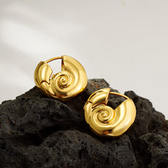 Gold Spiral Earrings