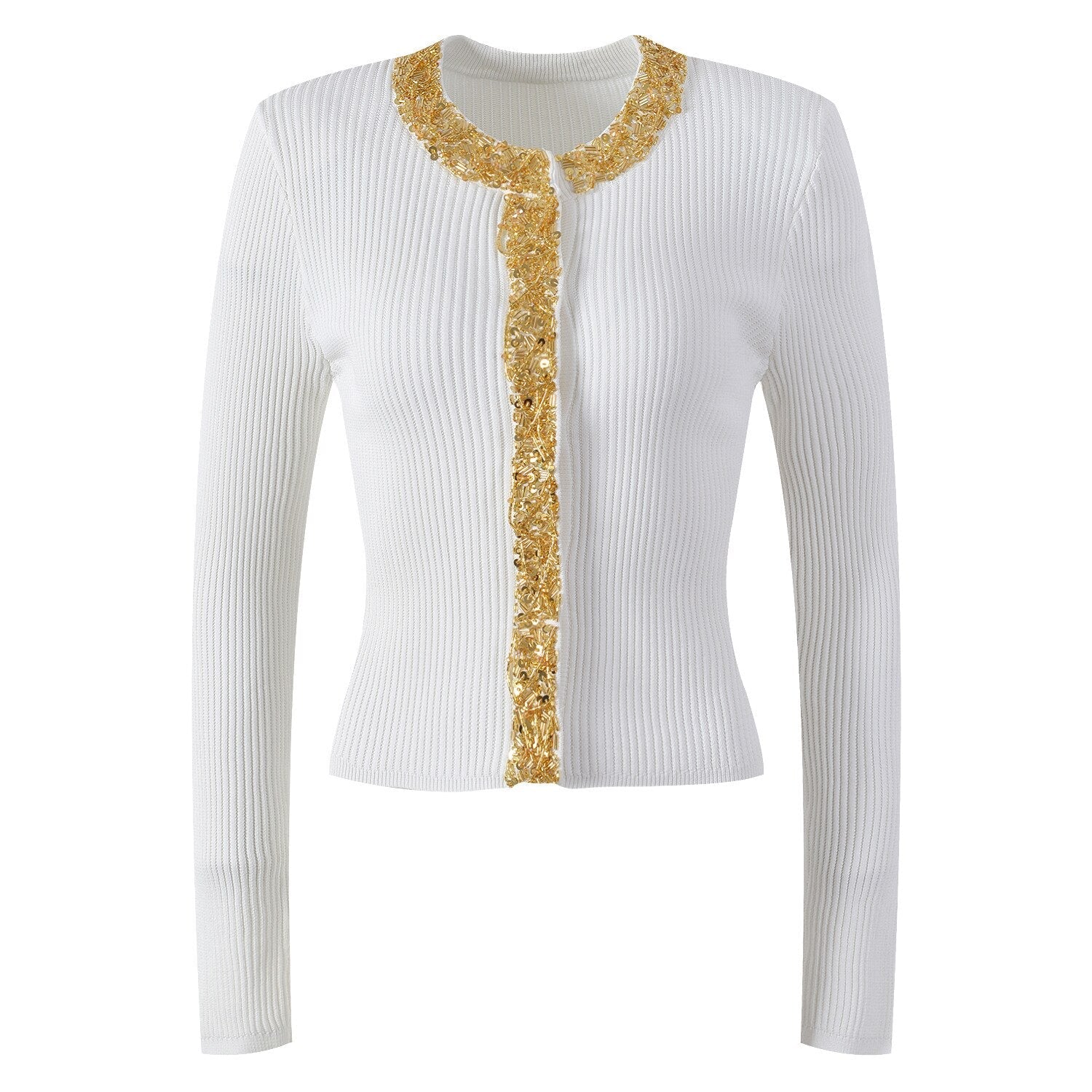 Pre Order:  Beaded Sequined Knit Cardigan