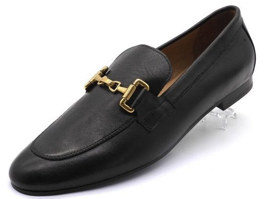 Metal Buckles Sheepskin Loafers