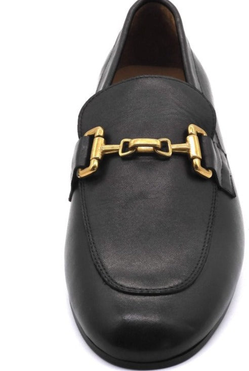 Metal Buckles Sheepskin Loafers