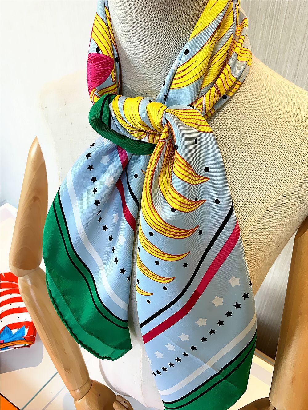 Tiger Print Rolled Edges Scarf