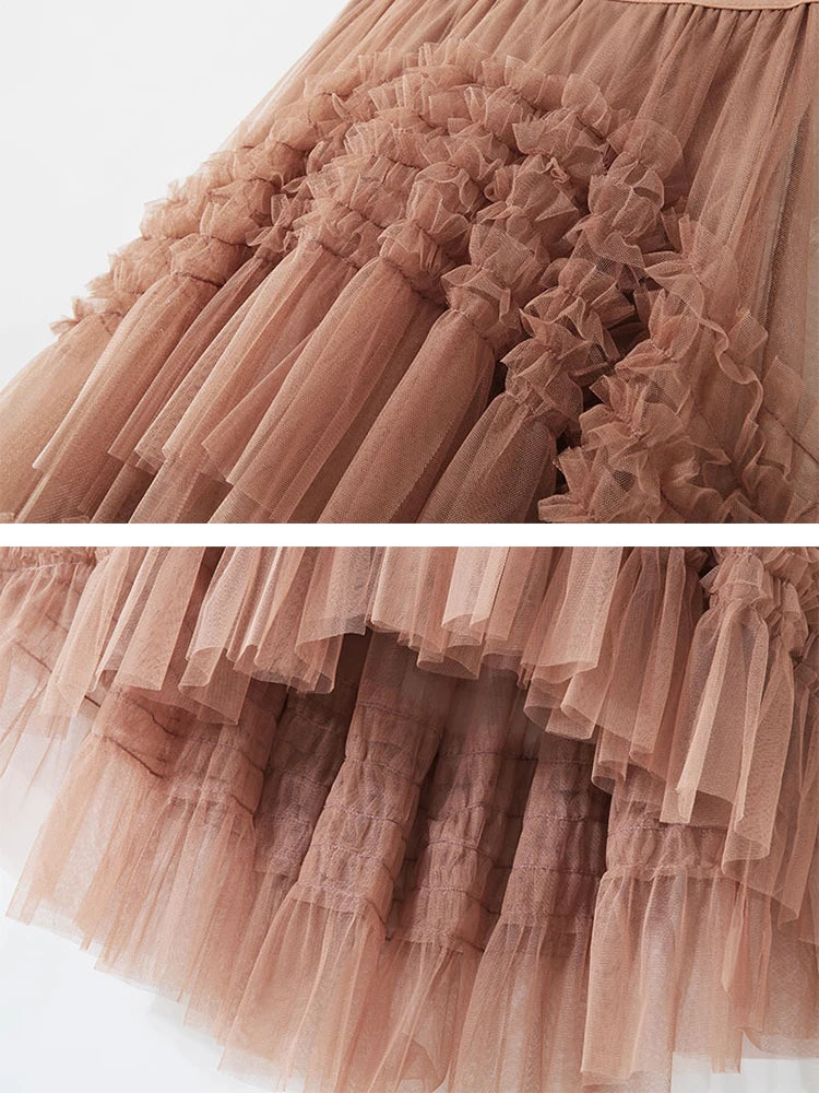 3 Layers Tiered Tulle Skirt