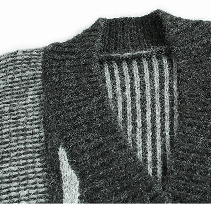 Denim Pocket Knitted Cardigan
