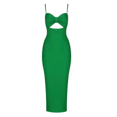 Sweetheart Cutout Bust Midi Dress