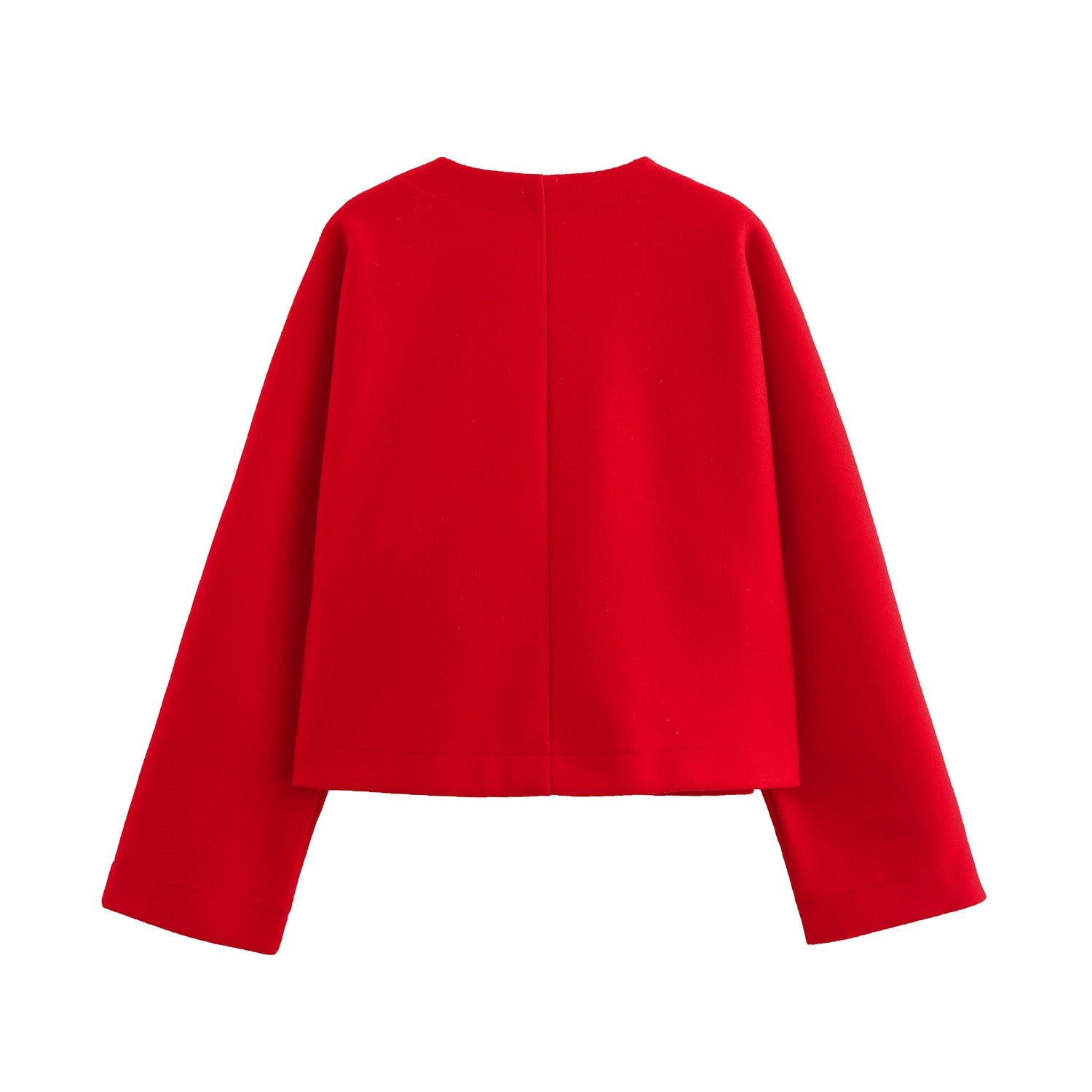 Vintage Red Loose V-Neck Casual Sweater