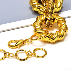 Twisted Loops Chain Electroplated Necklace