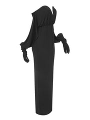 Strapless Gloved Maxi Dress