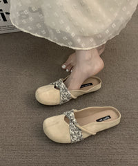 Chic Yellow Suede Boutique Splicing Slide Sandals