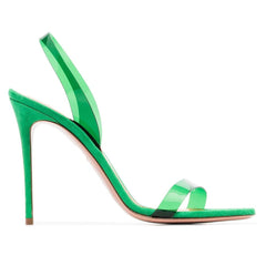 PVC Strap Slingback Stiletto Sandals