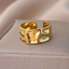 Irregular Geometric Open Cuff Rings