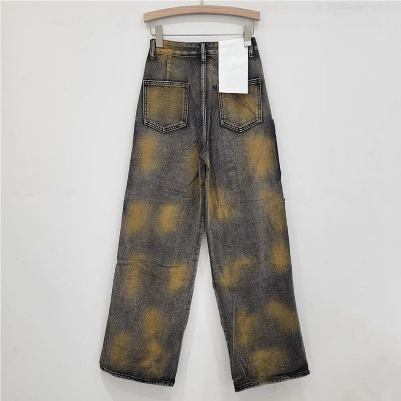 Multi Pocket Distressed Loose Pants