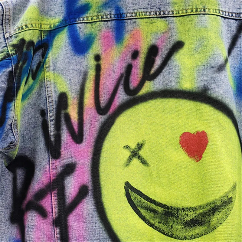 Graffiti Back Denim Jacket