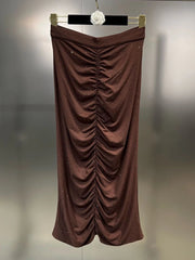 Sparkly Top Ruched Skirt Set