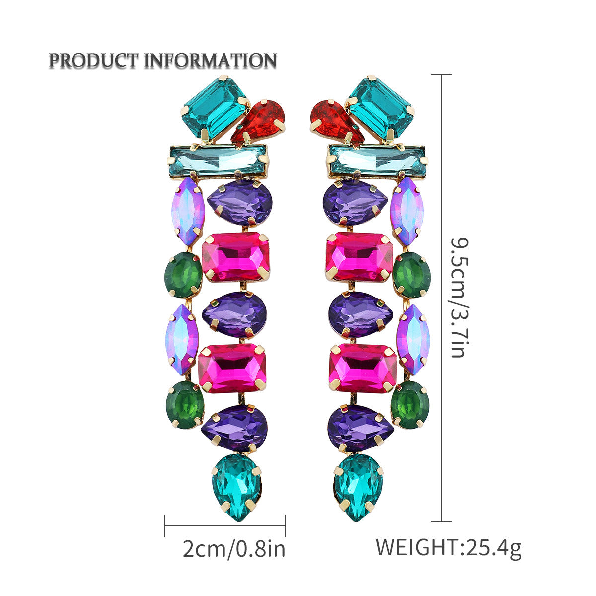 Sparkly Diamond Alloy Geometric Earrings