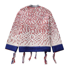 Reds Whites Blues Tasseled Cardigan