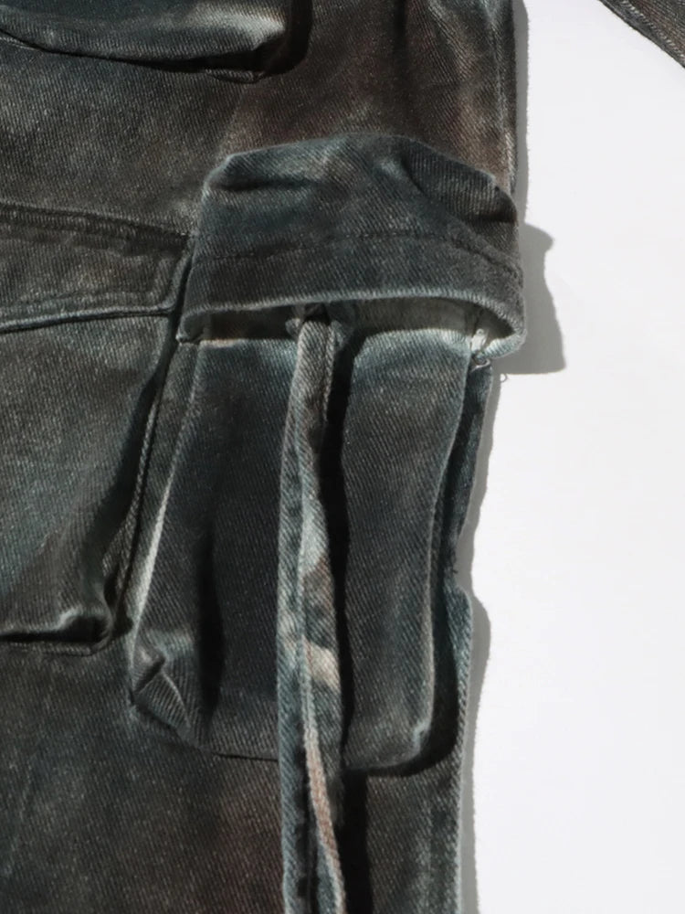 Patchwork Pockets Camouflage Loose Jacket