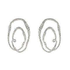 Alloy Multi-Layer Elliptical Exaggerated Earrings